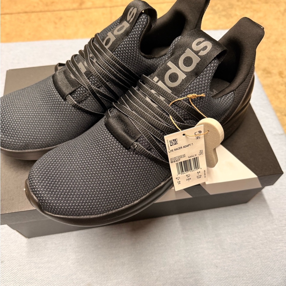 adidas Men's Black Slip-On Athletic Sneakers